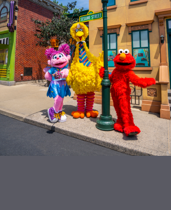Elmo and friends at sesame place.