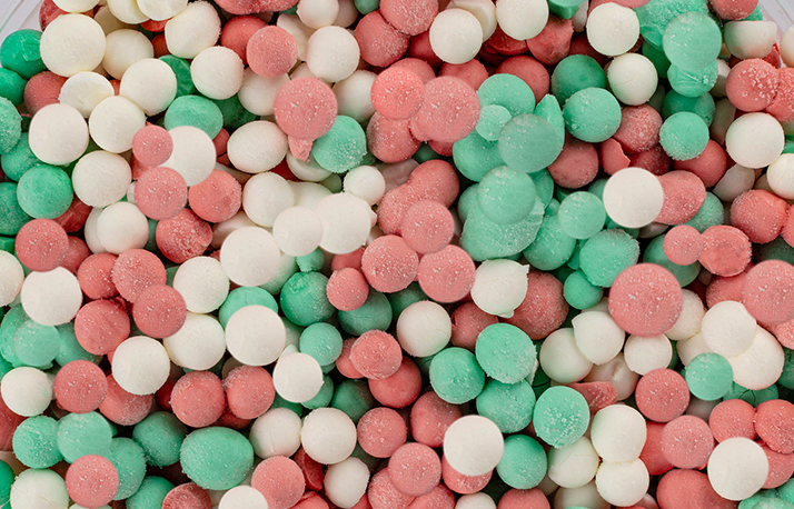 Candy cane Dippin' dots