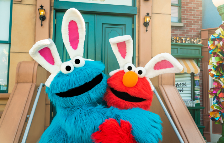 Cookie and Elmo.