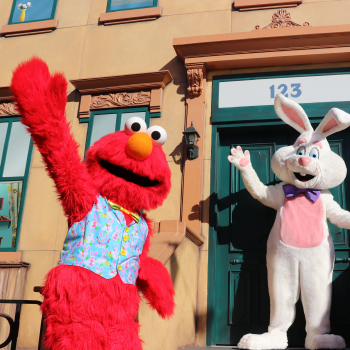 elmo and bunny.
