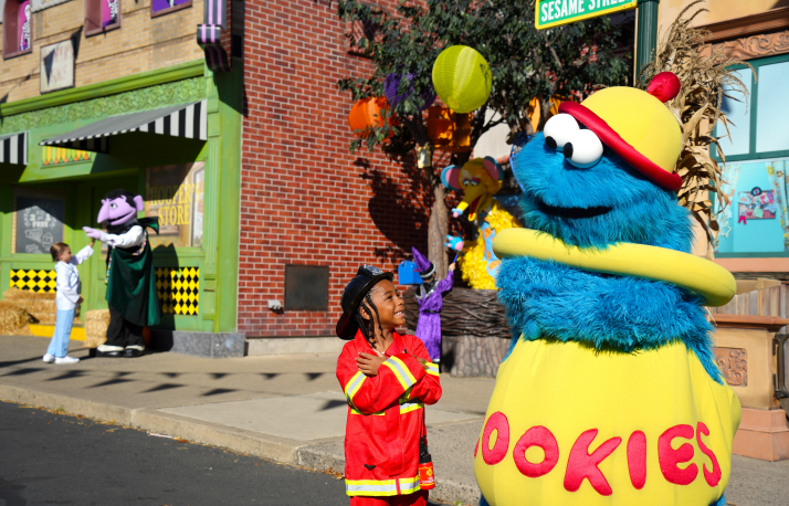 Cookie and a little girl.
