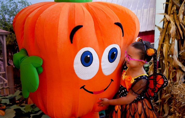 Pumpkin and little girl