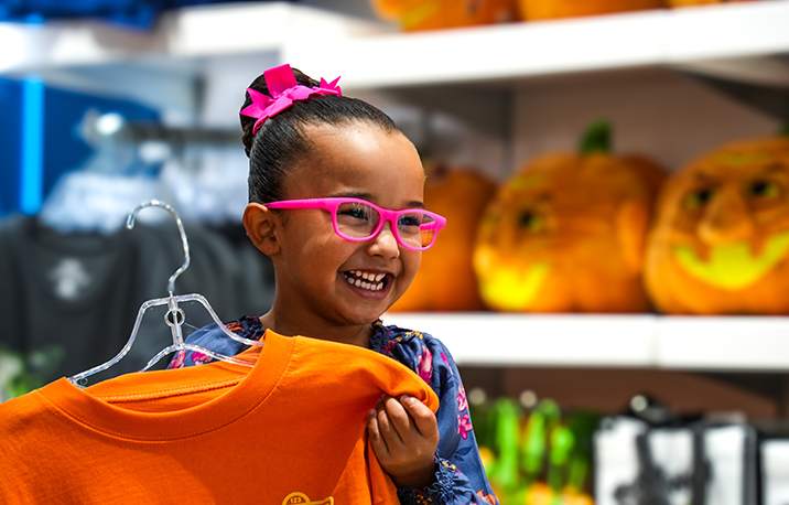 Girl with Halloween shirt