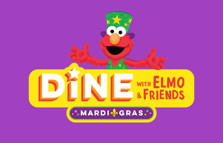 Mardi gras dine logo.