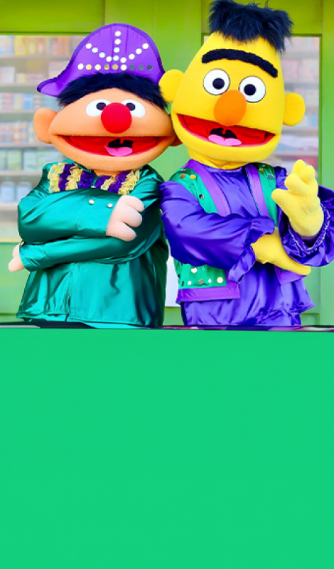 Bert and Ernie hero mobile image.