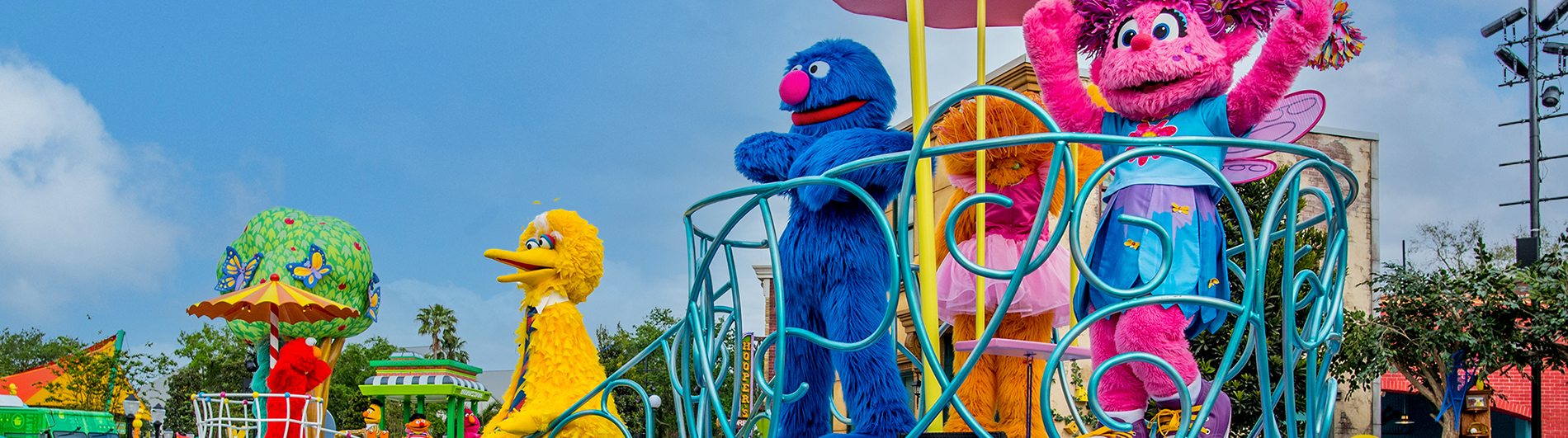 Parade with Sesame characters