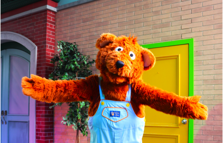 Baby Bear with open arms.