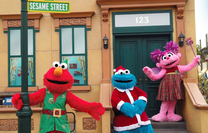 Elmo, abby and cookie monster all together.