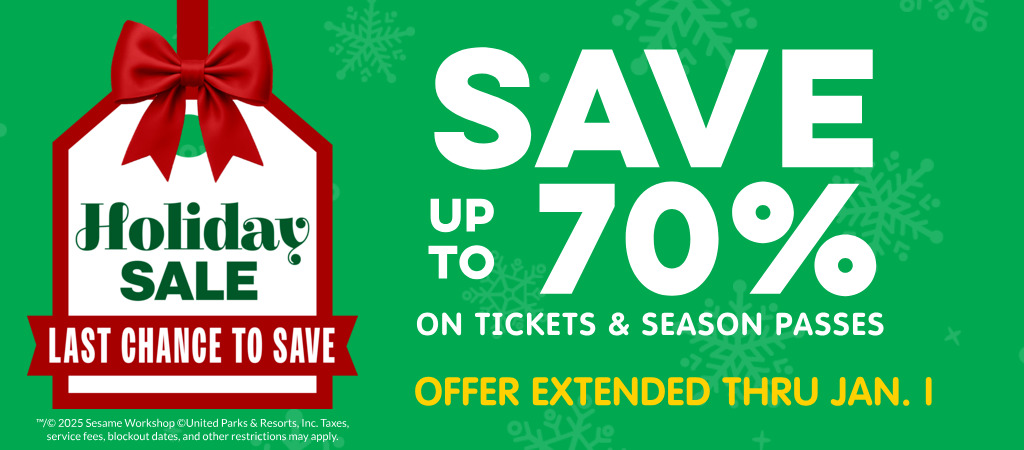 Save up to 70% on Tickets and Season Passes