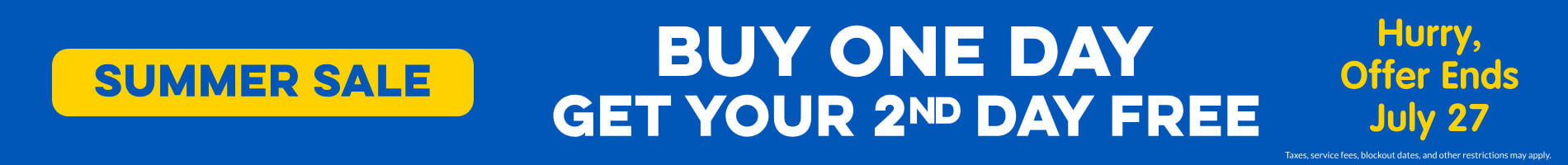 Buy One Day Get Your 2nd Day FREE