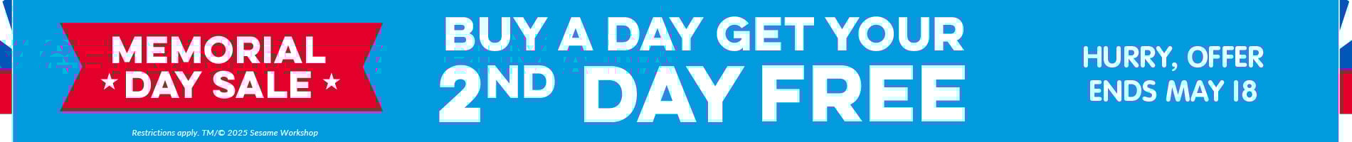 Buy a Day get your 2nd Day FREE