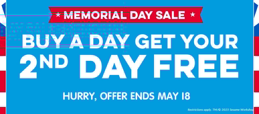 Buy a Day get your 2nd Day FREE