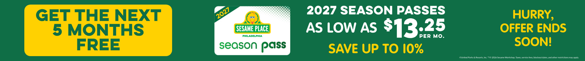 2027 Season Pass as low as $13.25