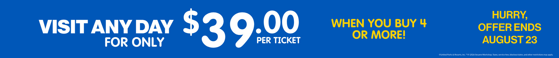 Visit Any Day For Only $39