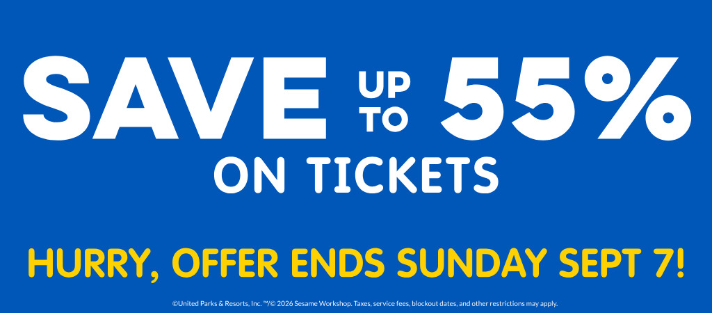 Save up to 55% on Tickets