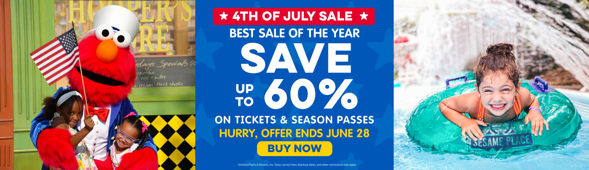 Save up to 60% on Tickets & Season Passes