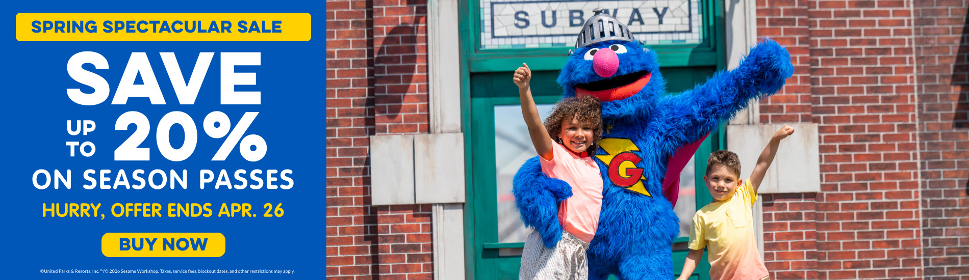 Save up to 20% on Season Passes