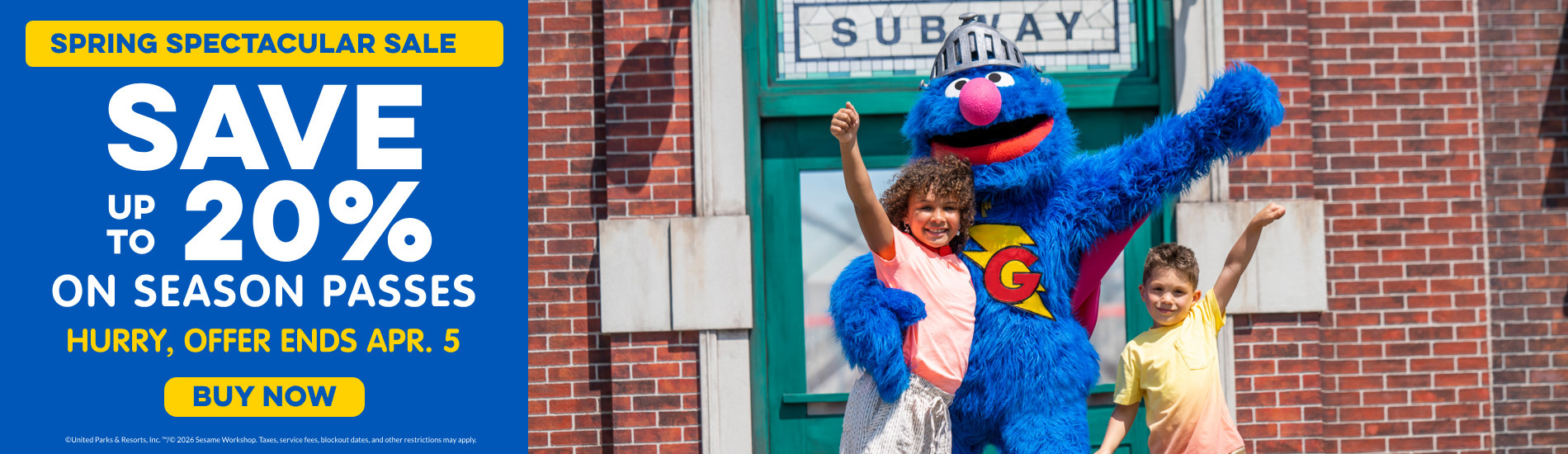 Save up to 20% on Season Passes