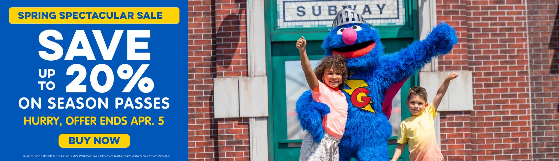 Save up to 20% on Season Passes