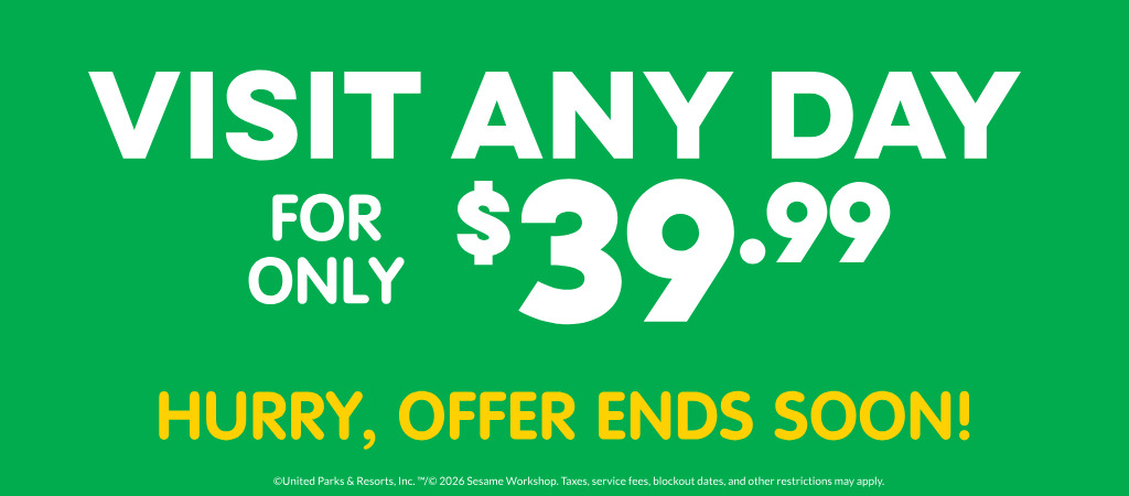 Visit Any Day For Only $39.99