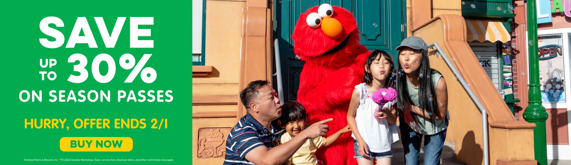 Save up to 30% on Season Passes