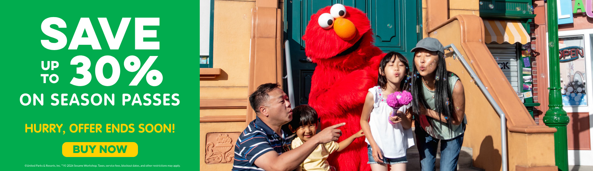 Save up to 30% on Season Passes