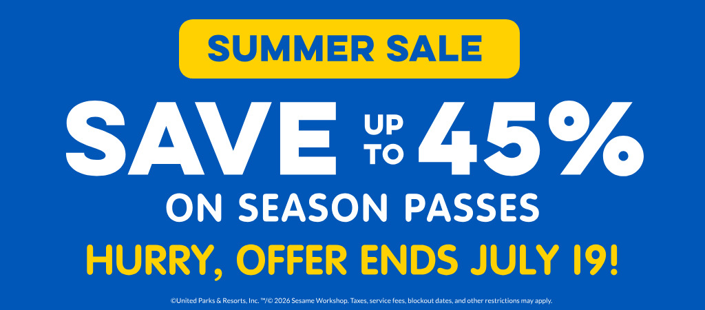 Save up to 45% on season passes
