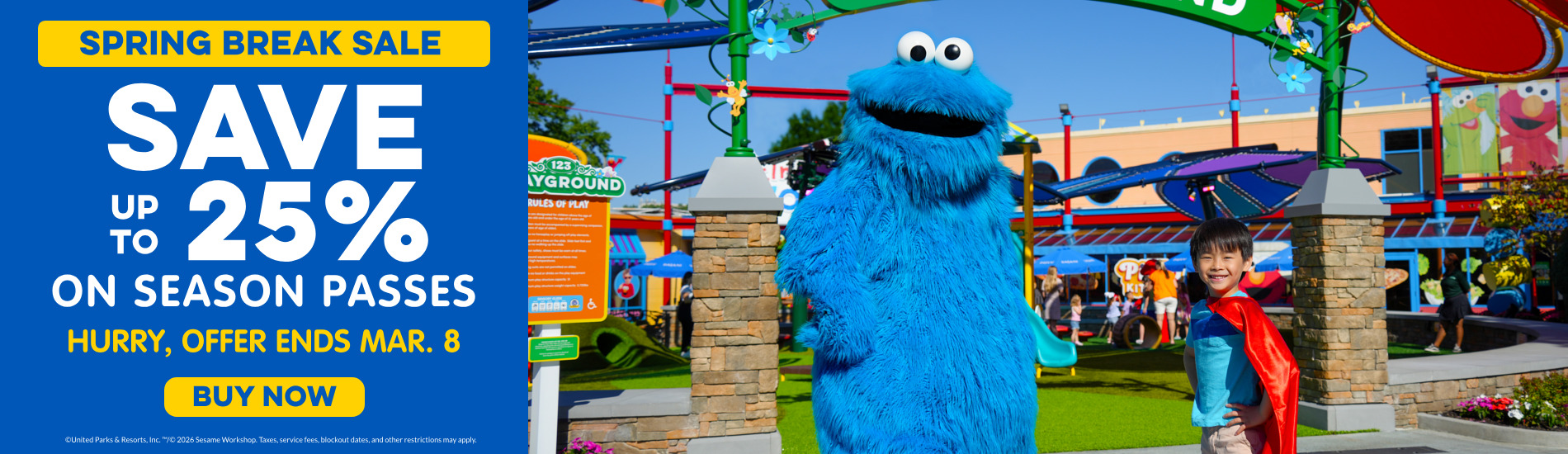 Save up to 25% on Season Passes