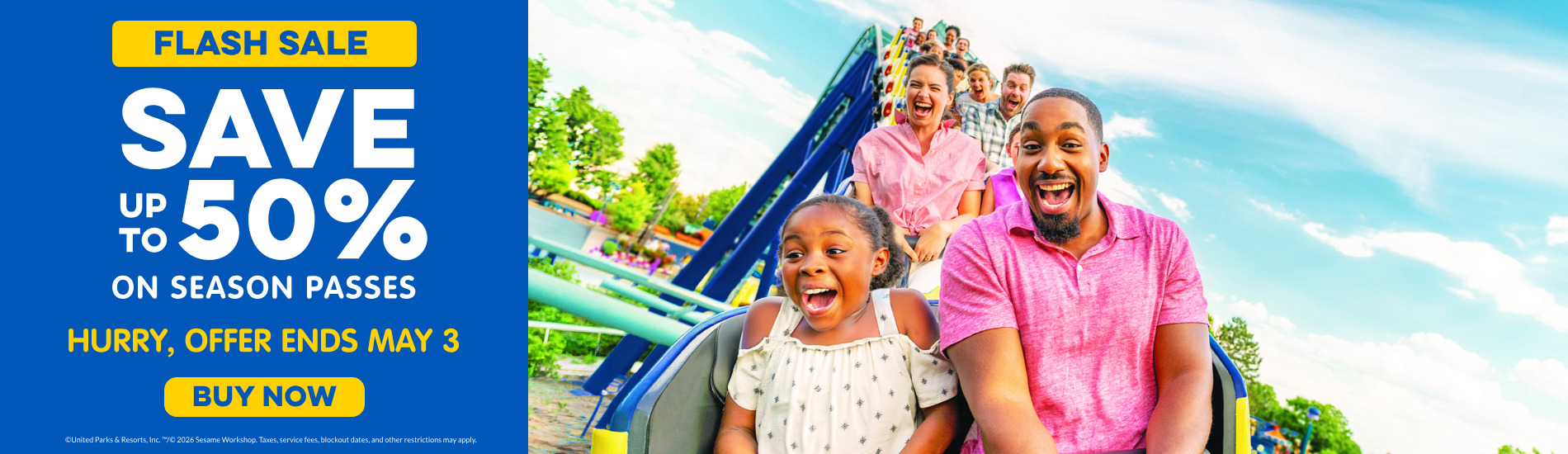 Save up to 50% on Season Passes