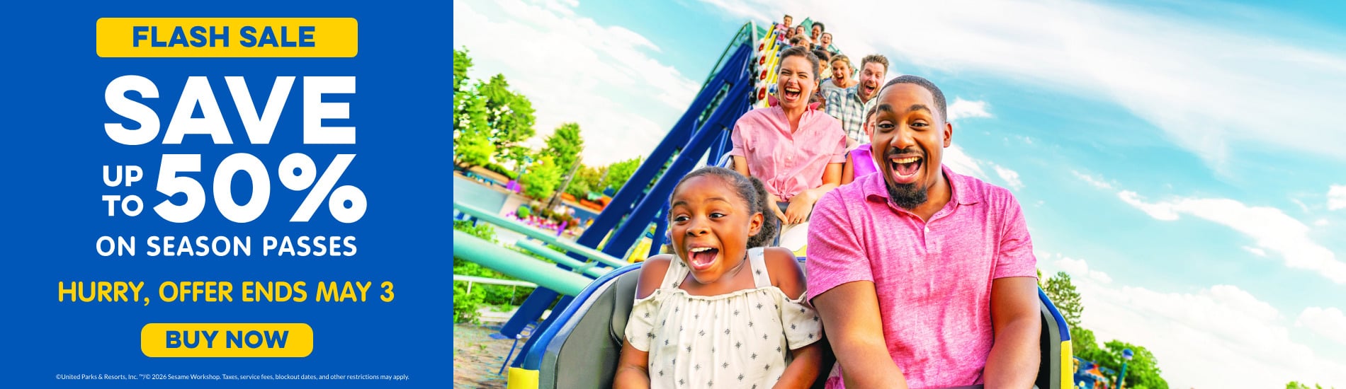 Save up to 50% on Season Passes