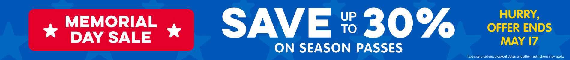 Save up to 30% on Season Passes