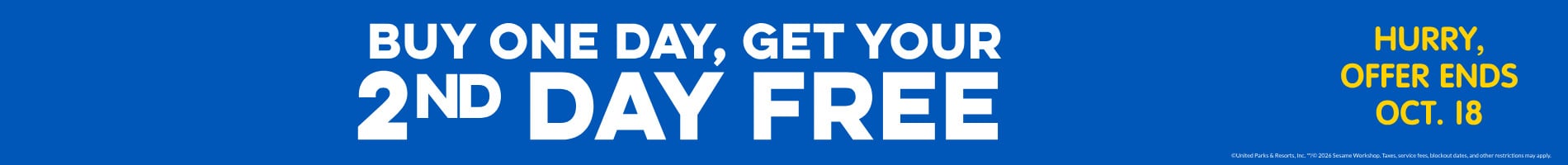 Buy One Day, Get Your 2nd Day Free