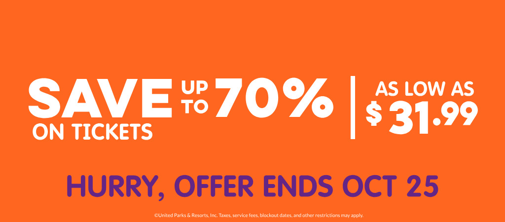Save up to 70% on Tickets