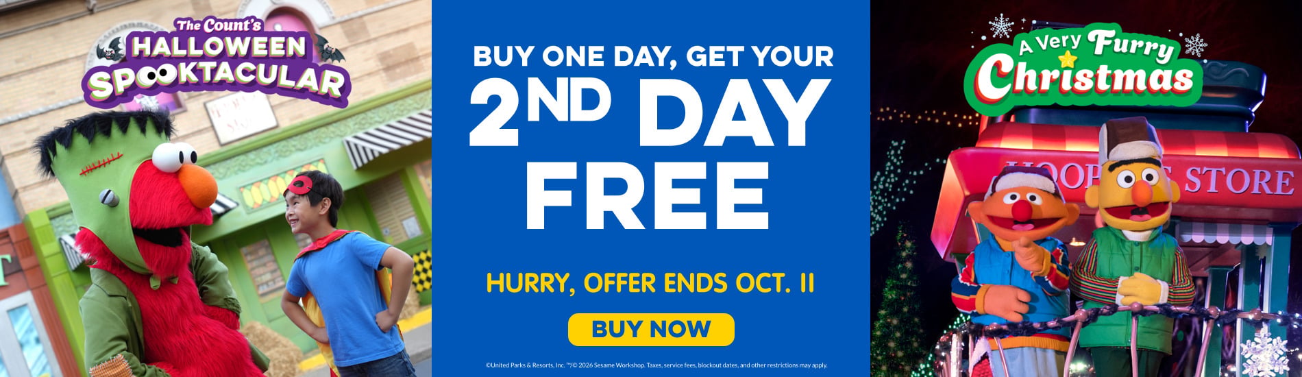 Buy One Day, Get Your 2nd Day Free