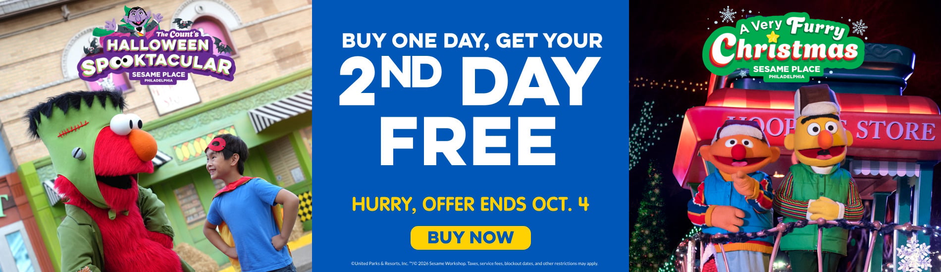 Buy One Day, Get Your 2nd Day Free