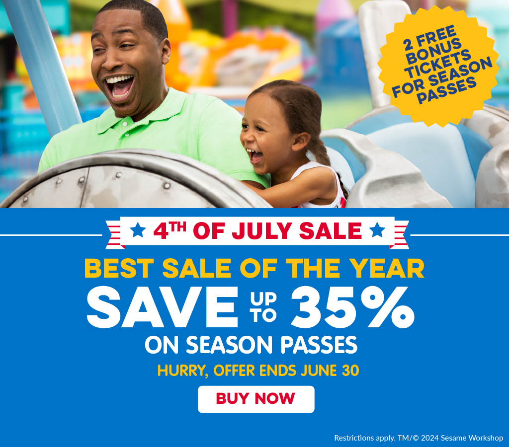 4th of July Sale: Save up to 35% on Season Passes + 2 free bonus tickets