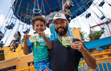 season pass with dad and son