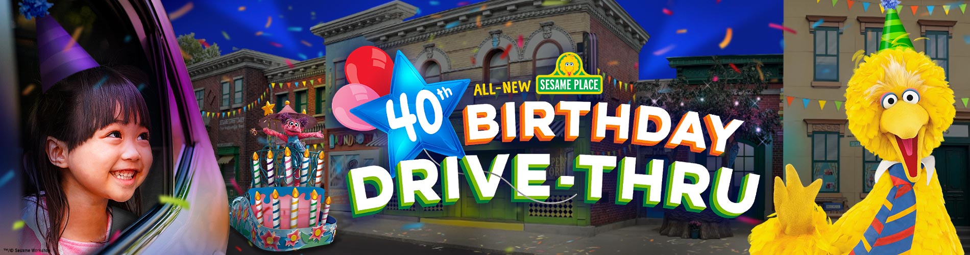All-New Sesame Place 40th Birthday Drive-Thru Experience