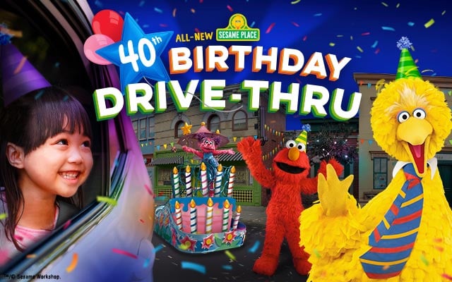 All-New Sesame Place 40th Birthday Drive-Thru Experience