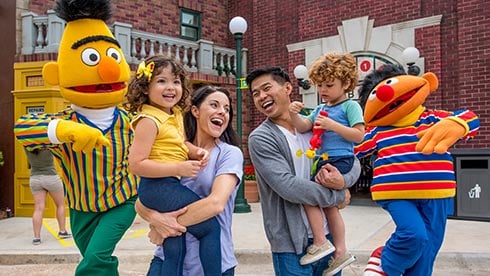 Bert and Ernie at Sesame Place
