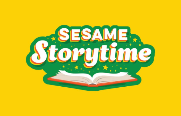 Sesame Street Story time logo.