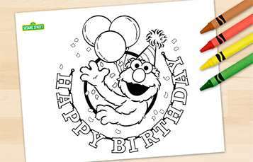 Birthday coloring page