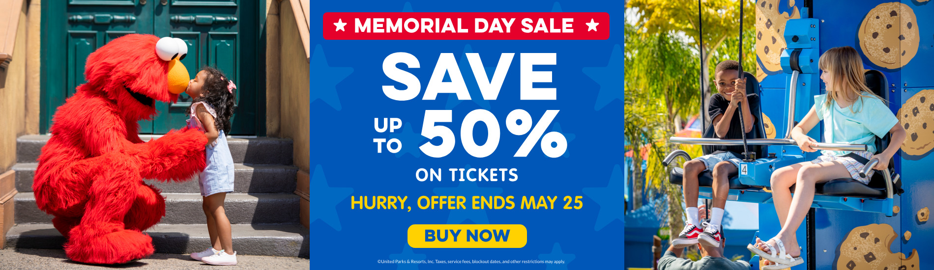 Memorial Day Sale: Save up to 50% on tickets