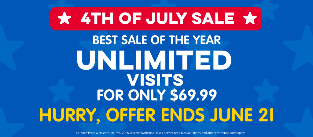 Sesame Place San Diego 4th of July Sale