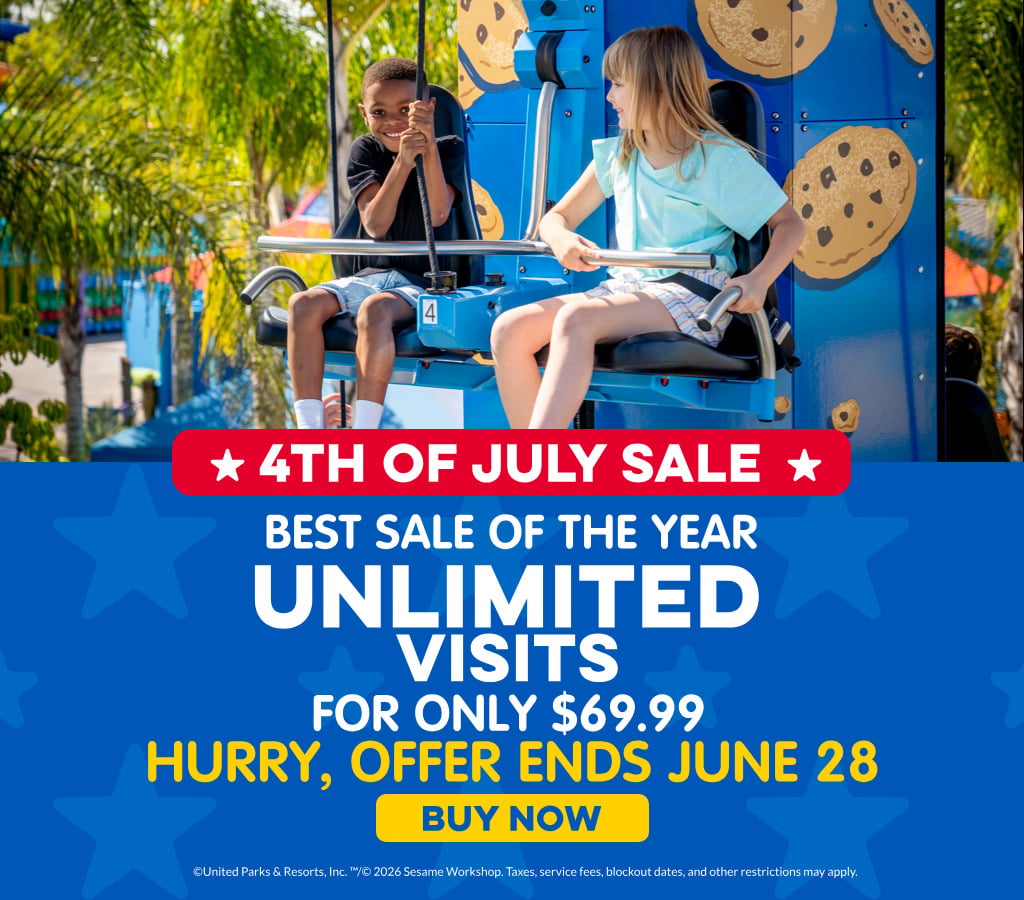 Sesame Place San Diego 4th of July Sale
