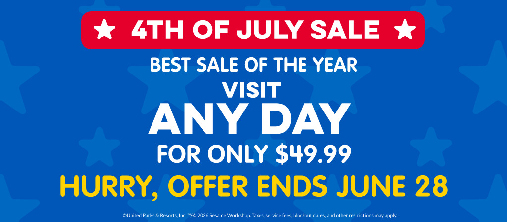 Sesame Place San Diego 4th of July Sale