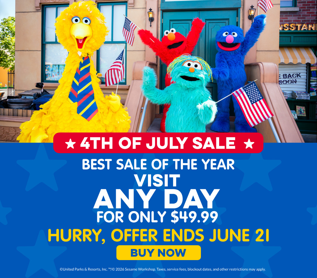 Sesame Place San Diego 4th of July Sale