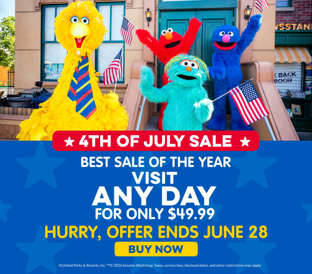 Sesame Place San Diego 4th of July Sale