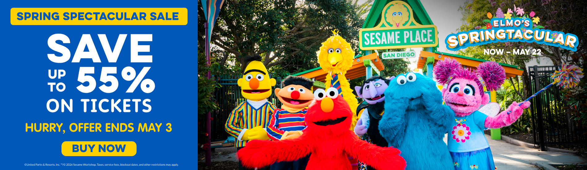 Save up to 55% on Tickets