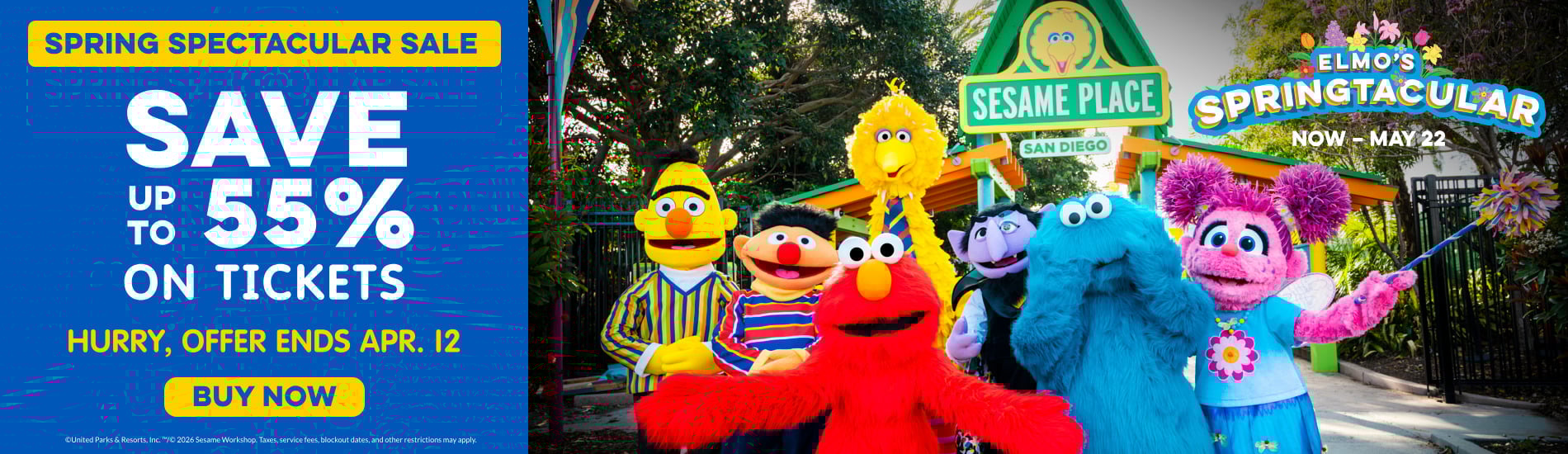 Save up to 55% on Tickets